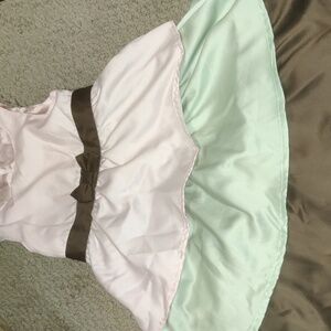 Girls Tiered Satin Ruffle Dress 4